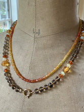 Load image into Gallery viewer, 14k Smoky Quartz and Citrine Autumn Harvest Necklace