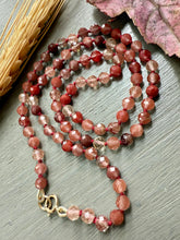 Load image into Gallery viewer, 14k Andesine Hand Knotted Necklace