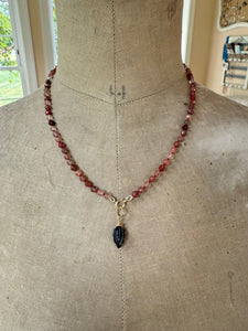 14k Andesine Hand Knotted Necklace