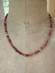 14k Andesine Hand Knotted Necklace