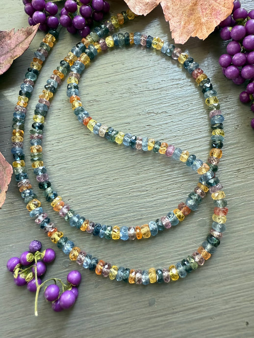Multi Sapphire Necklace 14k