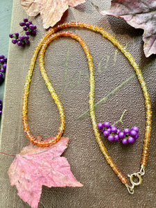 14k Slim Songea Sapphire Necklace