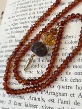 Load image into Gallery viewer, Hessonite Garnet Necklace with Carved Pumpkin Pendant MADE TO ORDER
