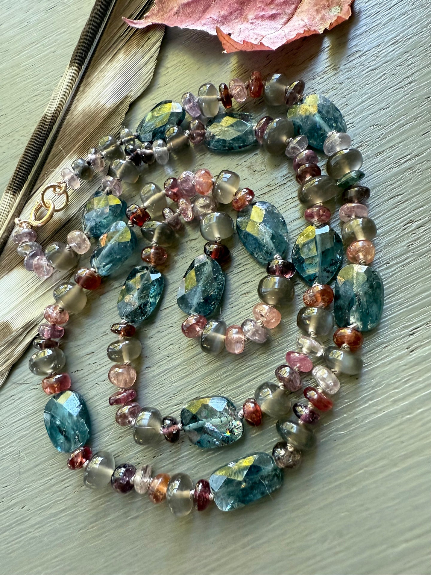 Kyanite and Spinel Necklace