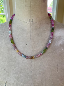 14k Multi Sapphire Necklace-Tutti Frutti