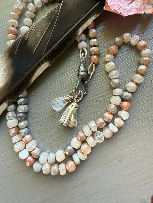 Sterling Silver Friendly Ghost Charm Necklace