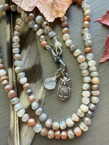 Sterling Silver Owl Charm Necklace