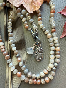 Sterling Silver Owl Charm Necklace