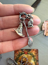 Load image into Gallery viewer, Sterling Silver Witch Charm Necklace