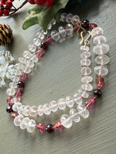 Load image into Gallery viewer, Rose Quartz, Garnet and Pink Topaz Necklace