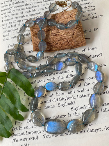 14k Labradorite Pebble Necklace