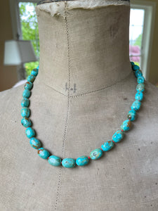 14k Kingman Turquoise Necklace "Robin's Egg" MADE TO ORDER