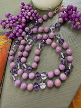 Charger l'image dans la galerie, 14k Phosphosiderite and Amethyst Necklace