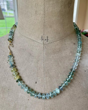 Load image into Gallery viewer, 14k Moss Aquamarine Necklace Catch of the Day