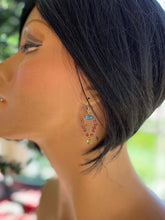 Load image into Gallery viewer, Blue Topaz Chandelier Earrings
