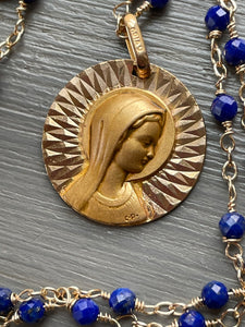 Vintage French Virgin Mary Medal