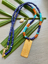 Load image into Gallery viewer, Lapis Necklace with Vermeil Pendant