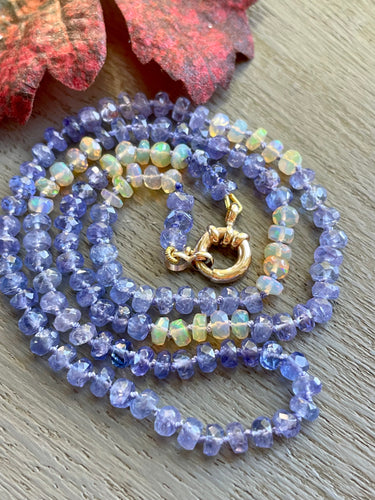 14k Tanzanite and Opal Necklace