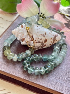 14k Moss Aquamarine Necklace Catch of the Day