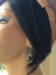 Rose Cut Sapphire Earrings