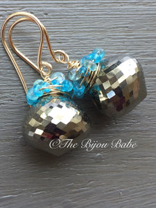 Pyrite Cluster Earrings